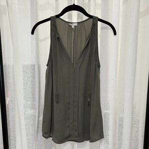 Joie 100% Silk Sage Green Sleeveless Top